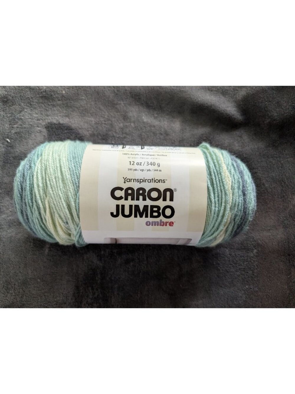 Caron Jumbo Ombre Yarn 340g/12oz • #4 Worsted (Medium) • Acrylic - White Water